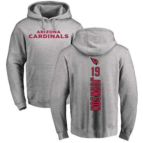 Arizona Cardinals Men Ash KeeSean Johnson Backer NFL Football #19 Pullover Hoodie Sweatshirts->arizona cardinals->NFL Jersey